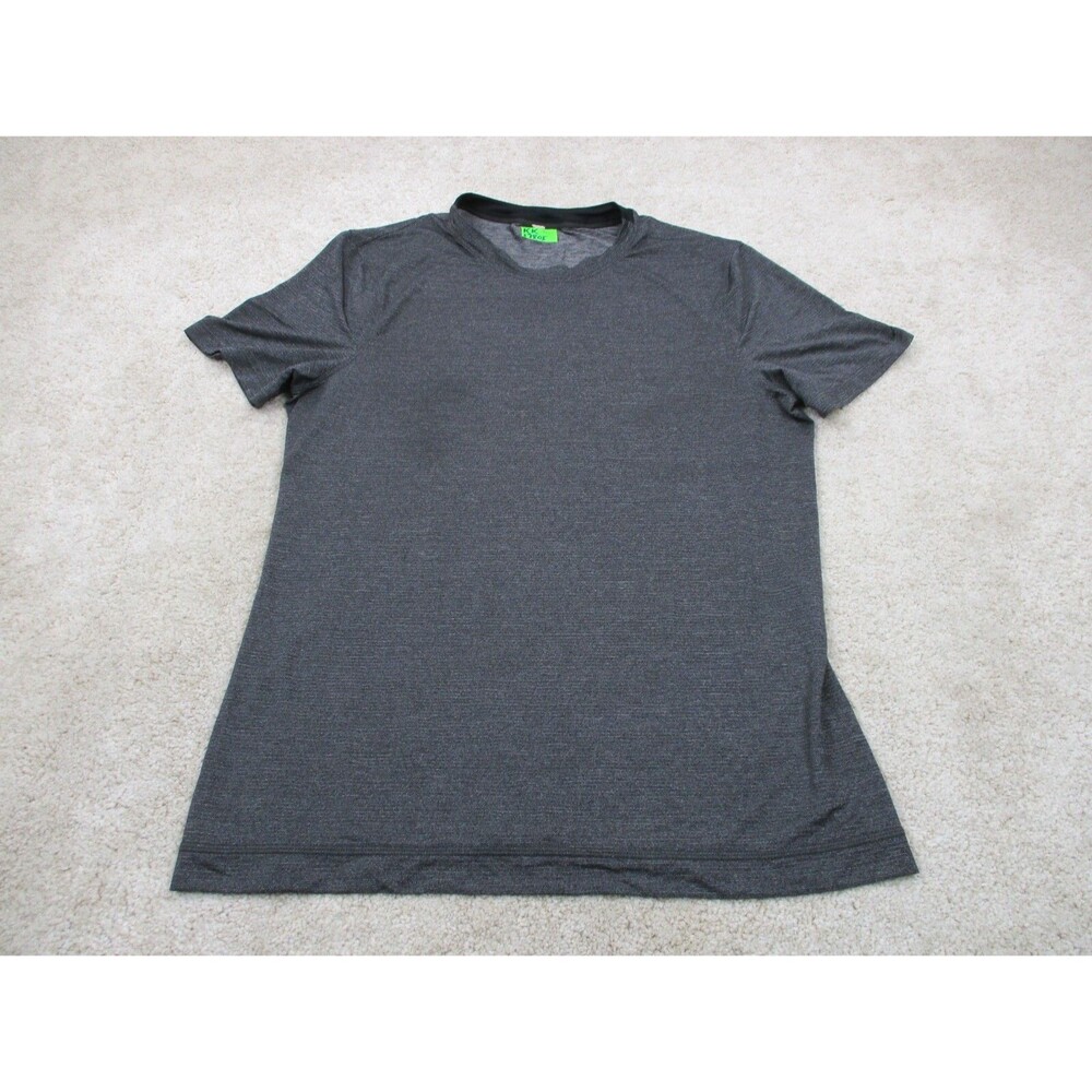 Lululemon Shirt Mens Large L Gray Athletic Gym Workout Short Sleeve *